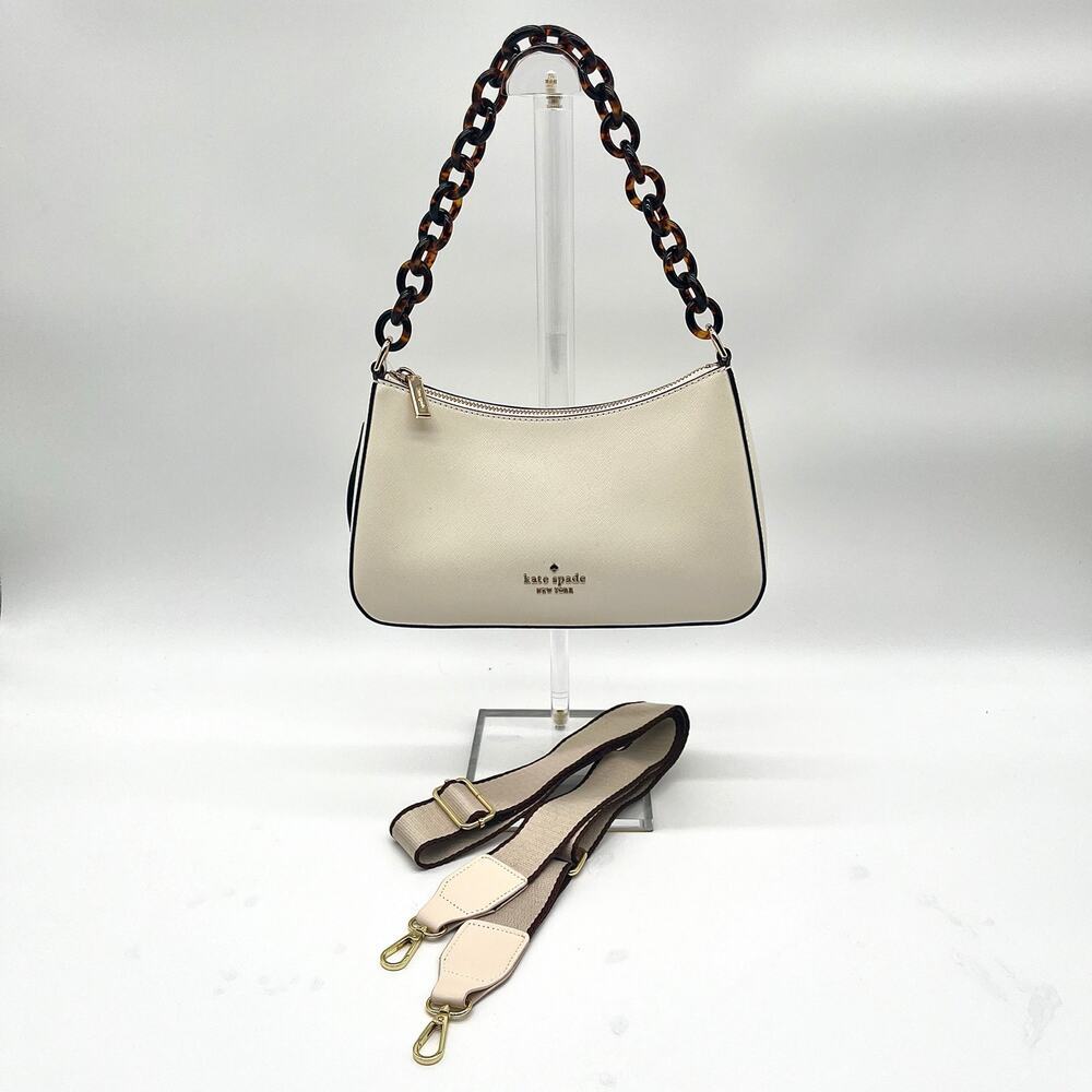 Kate Spade Nwt Leather Convertible Shoulder Bag, Resin Chain, Retails $319
